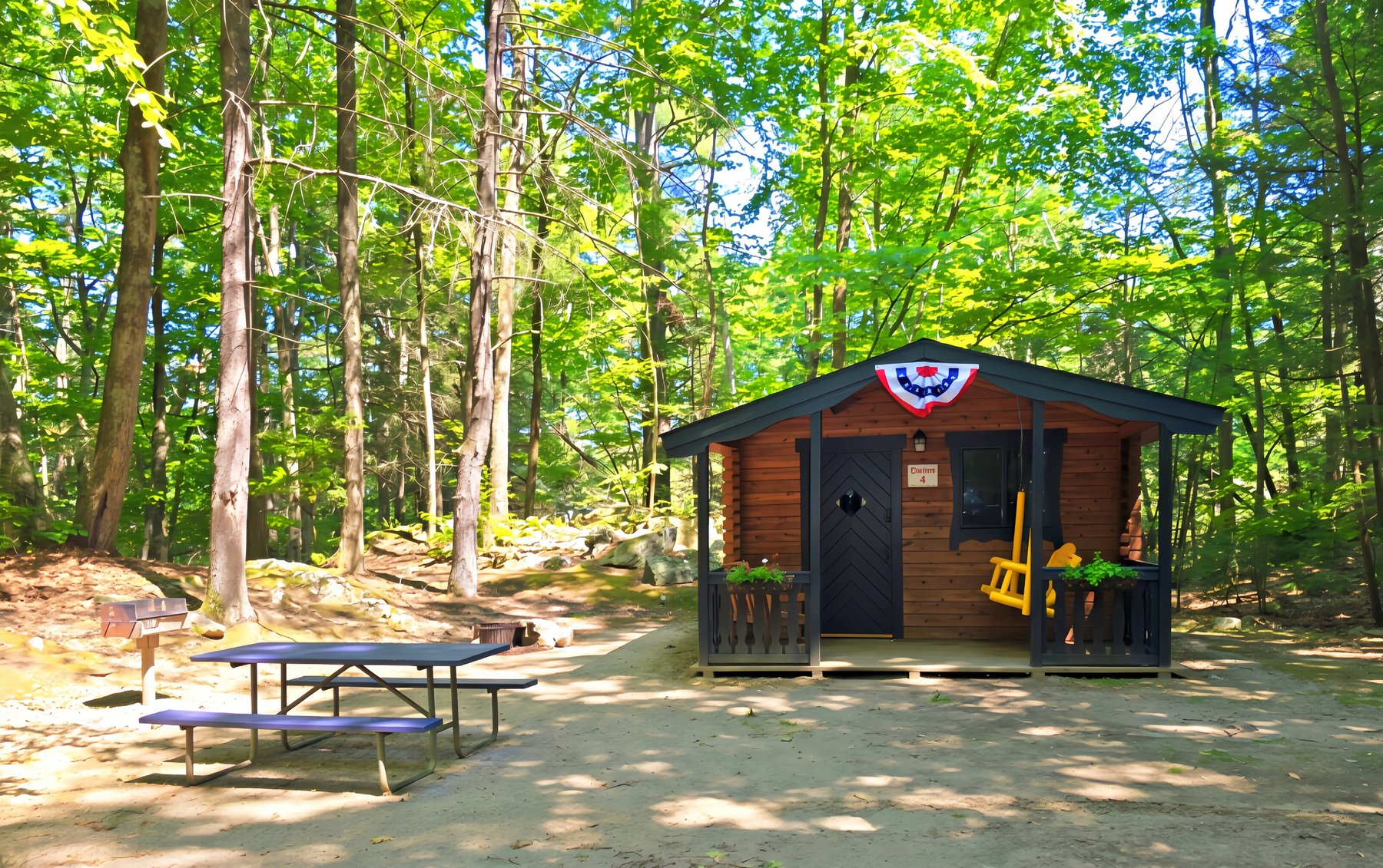 Cabins view 2 at Pioneer Valley RV Campground